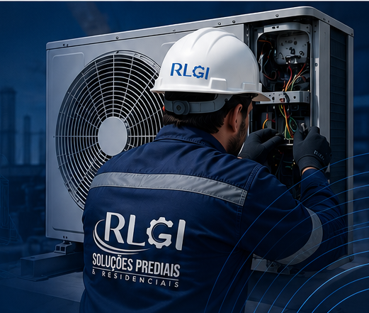 Técnico RLGI trabalhando em equipamento de refrigeração